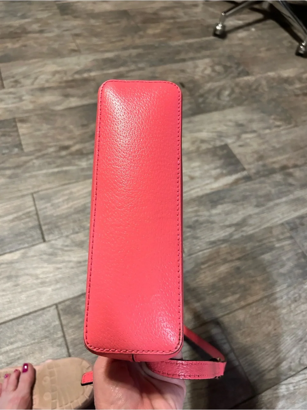 kate spade coral pink leather crossbody bag